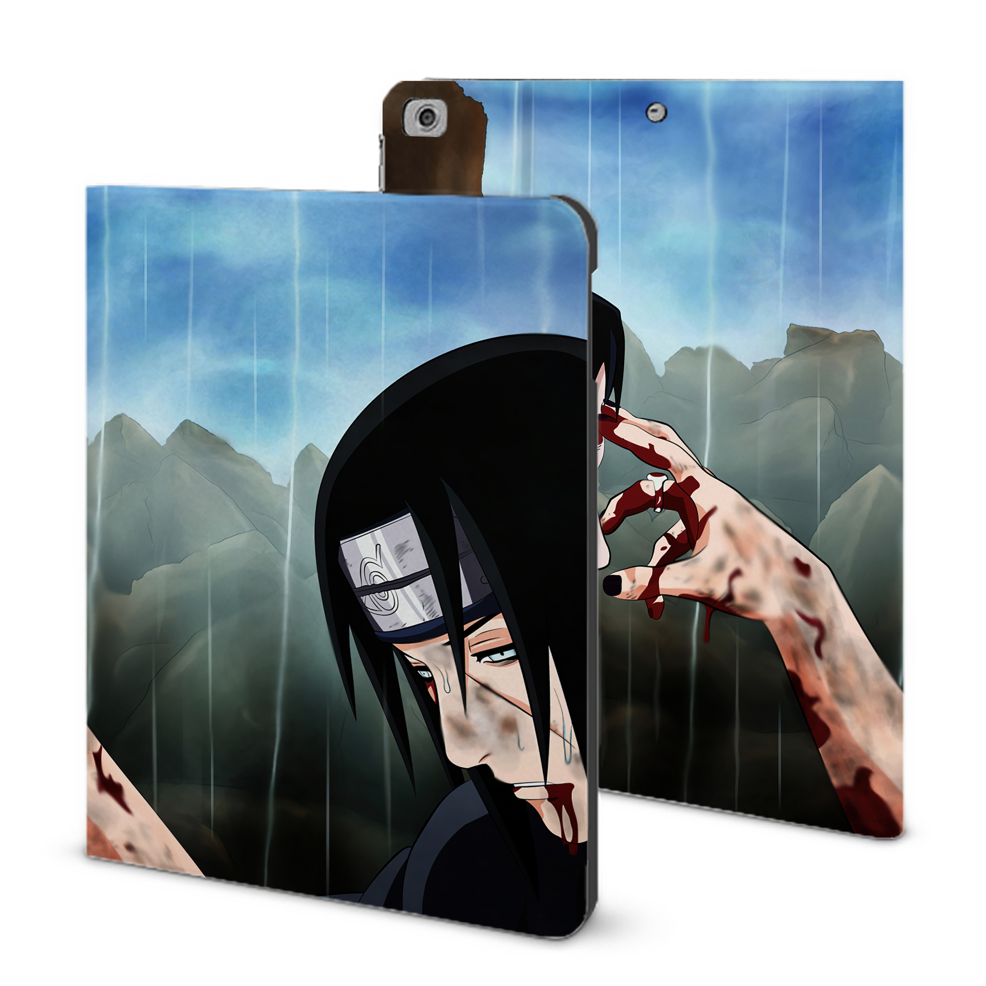 （画像用） NARUTO -ナルト- NARUTO -ナルト- 疾風伝 IPad ケース ブック型 PUレザー TPU 耐衝撃 軽量 薄型 ペン収納なし 全面保護 IPad 各モデル対応
